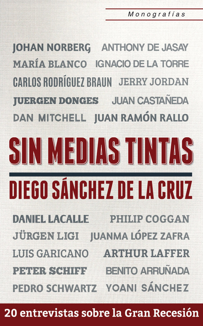 Sin medias tintas, de Sánchez de la Cruz, Diego | portada del libro