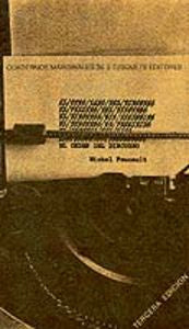 El orden del discurso, de FOUCAULT | portada del libro