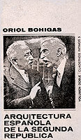 Arquitectura española de la Segunda República, de BOHIGAS | portada del libro