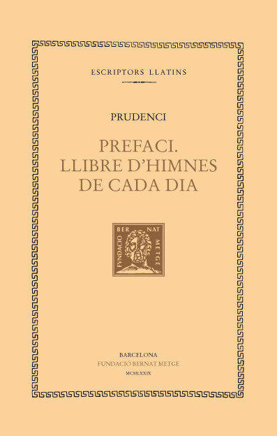 LLIBRE D'HIMNES DE CADA DIA, de , PRUDENCI | portada del libro