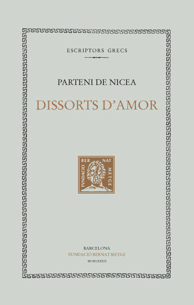 DISSORTS D'AMOR, de DE NICEA, PARTENI | portada del libro