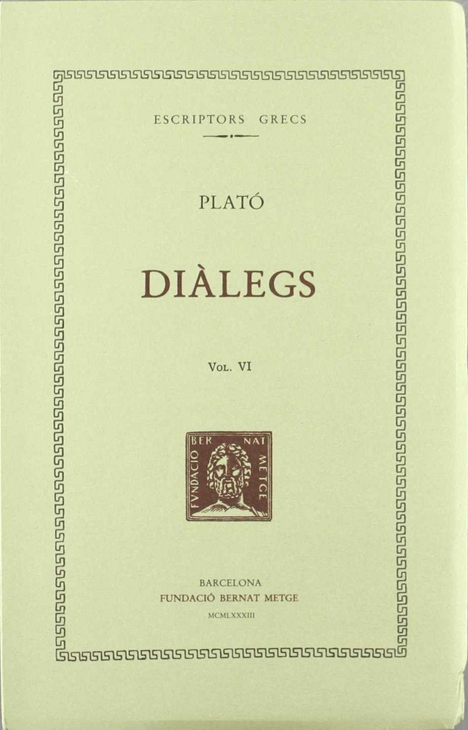 Diàlegs, vol. VI: El convit, de Plató | portada del libro