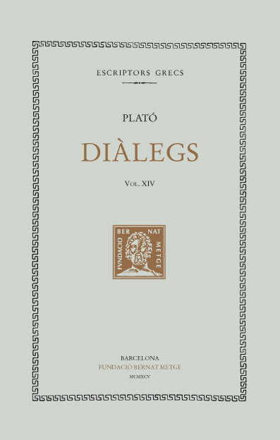 Diàlegs, vol. XIV TEETET, de Plató | portada del libro