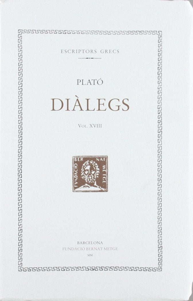 Diàlegs, vol. XVIII: Timeu. Crítias, de Plató | portada del libro