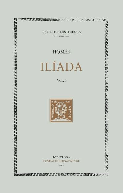 Iliada , vol. I, de Homer | portada del libro