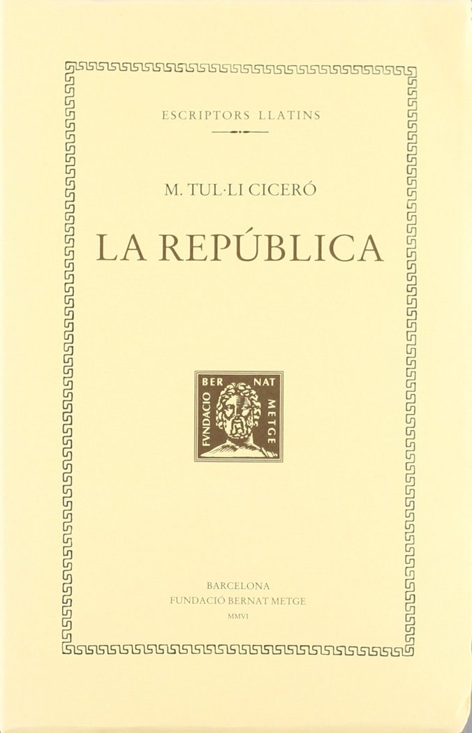 La República, de Ciceró | portada del libro
