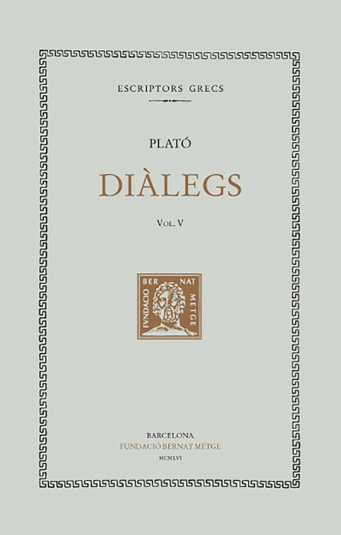 Diàlegs, vol. V: Menó. Alcibíades, de Plató | portada del libro