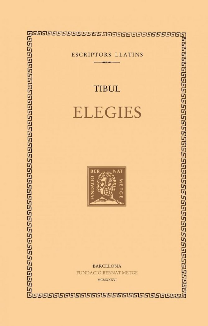 Elegies, de Tibul | portada del libro