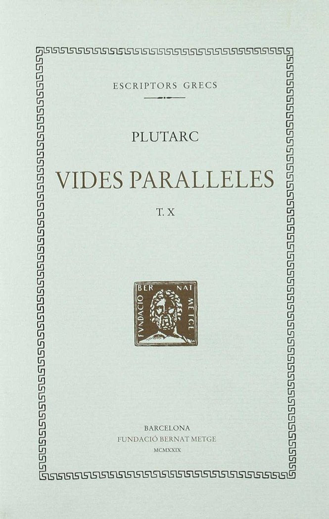 Vides paral·leles, vol. X: Demetri i Antoni, de Plutarc | portada del libro
