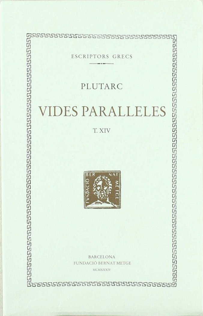 Vides paral·leles, vol. XIV: Agesilau i Pompeu, de Plutarc | portada del libro