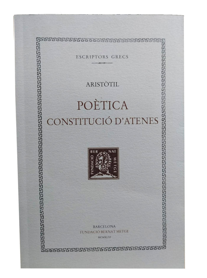 Poètica. Constitució d'Atenes, de Aristòtil | portada del libro