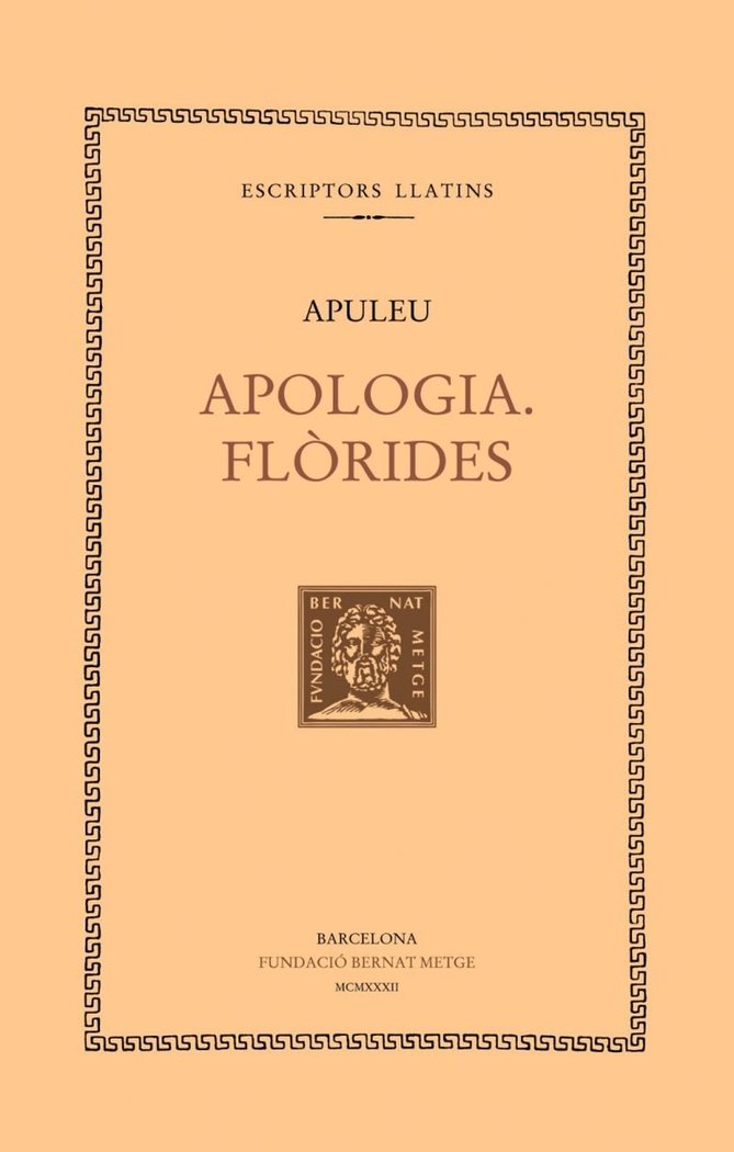 Apologia. Flòrides., de Apuleu | portada del libro