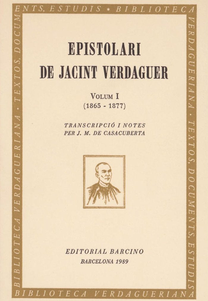 Epistolari de Jacint Verdaguer. (T.1) | portada del libro