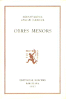Obres menors | portada del libro