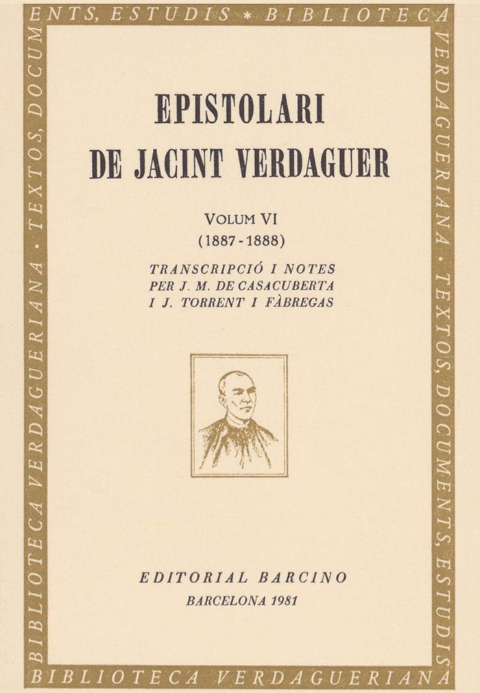 EPISTOLARI DE JACINT VERDAGUER., de VERDAGUER, JACINT | portada del libro