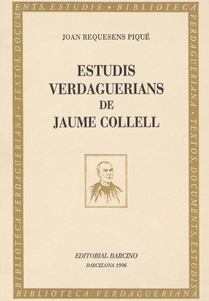 ESTUDIS VERDAGUERIANS DE JAUME COLLELL, de REQUESENS PIQUE, JOAN | portada del libro