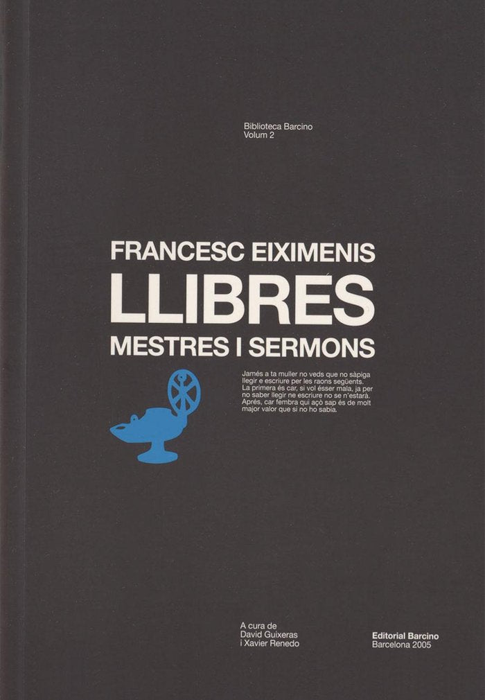 Llibres, mestres i sermons | portada del libro
