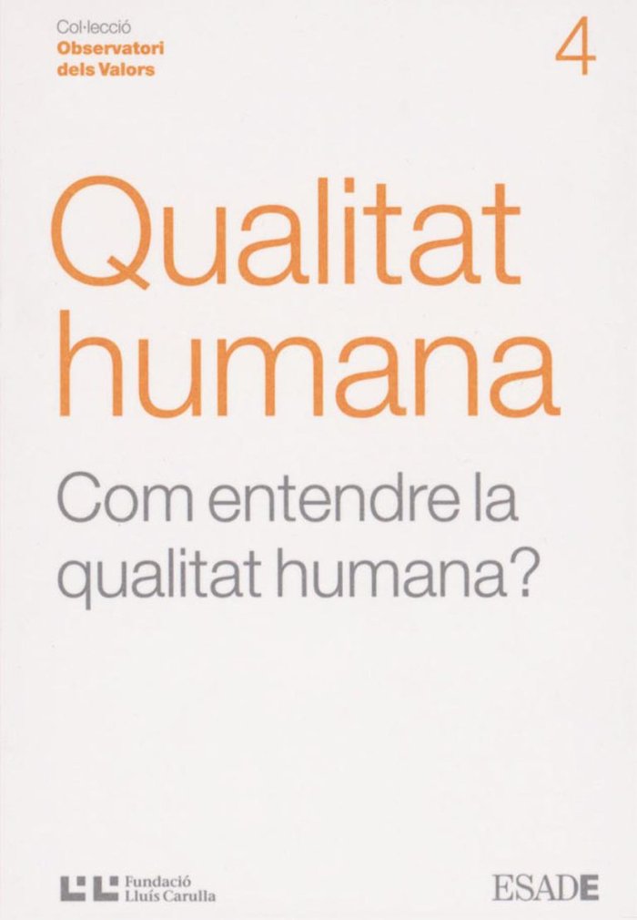 QUALITAT HUMANA, de COLLET I SABE, JORDI | portada del libro