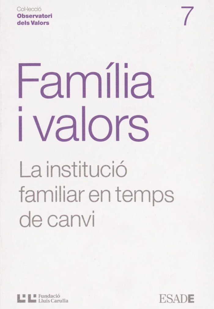 FAMILIA I VALORS, de SAEZ GIOL, LLUIS | portada del libro
