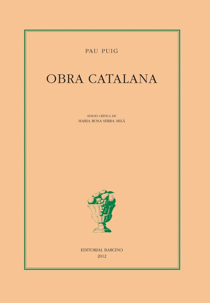 OBRA CATALANA - PAU PUIG, de PUIG | portada del libro