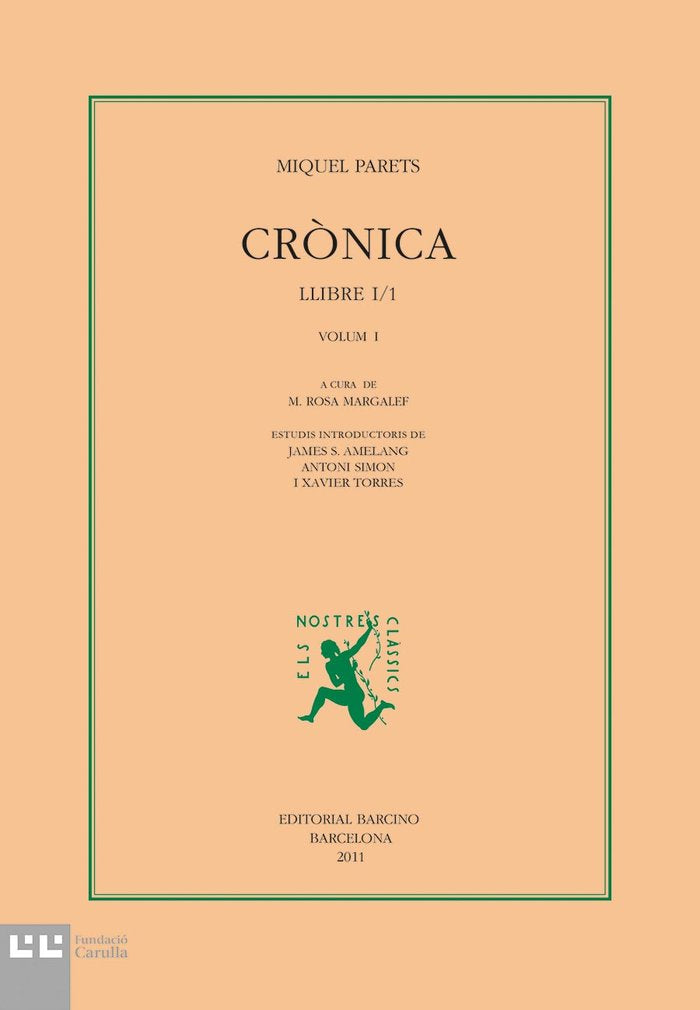 CRONICA, MIQUEL PARETS I -VOL.1-, de MARGALEF | portada del libro