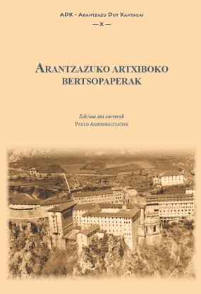 Arantzazuko artxiboko bertsopaperak | portada del libro