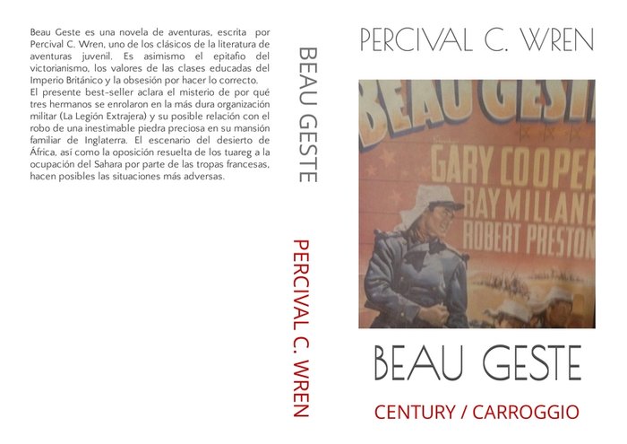 BEAU GESTE, de WREN, PERCIVAL C. | portada del libro