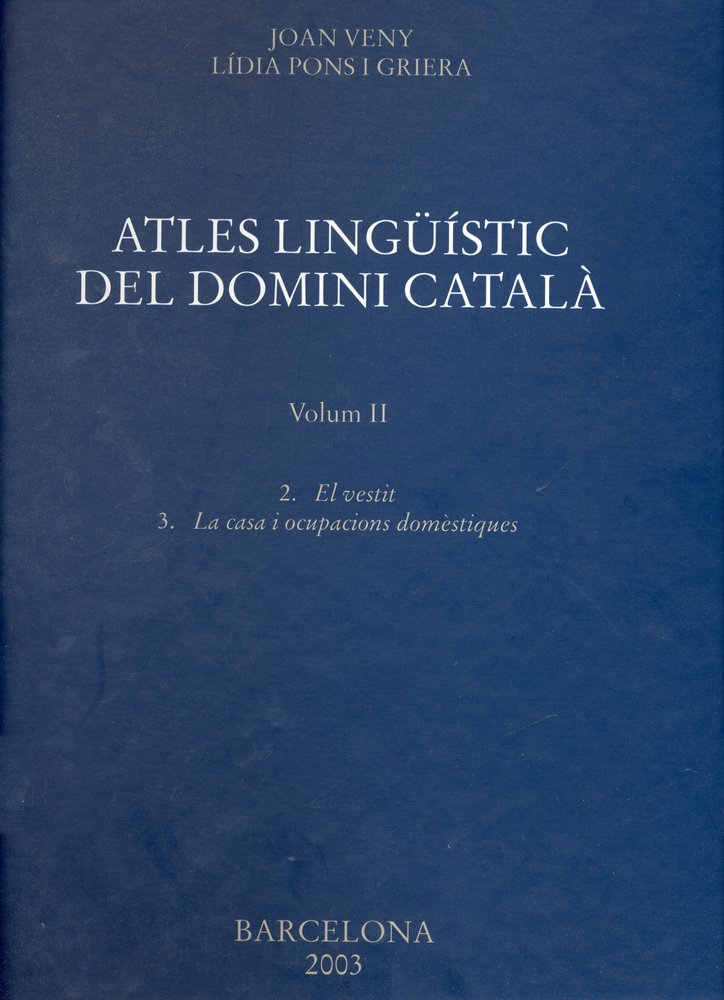 Atles lingüístic del domini català. Volum II, de Veny i Clar, Joan | portada del libro