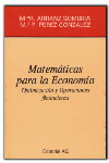 MATEMATICAS ECONOMIA.OPTIMIZACION Y OPERACIONES FINANCIERAS, de .ARRANZ SOMBRIA | portada del libro