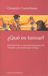 QUE ES TOREAR, de CORROCHANO | portada del libro