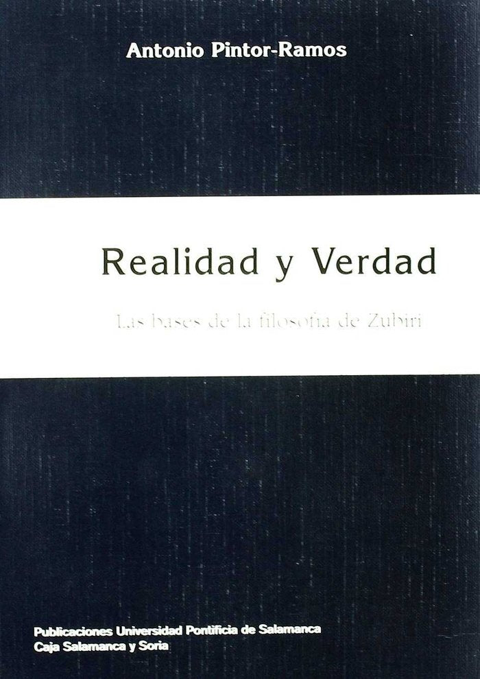 Realidad y verdad, de Pintor-Ramos | portada del libro