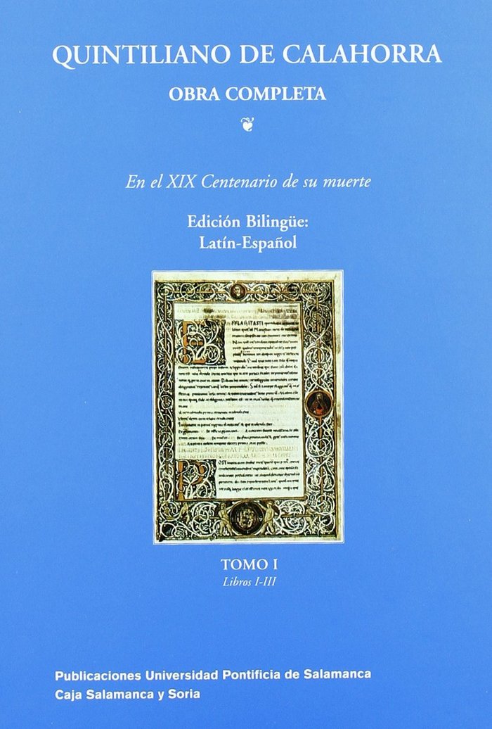 QUINTILIANO DE CALAHORRA.(TOMO I), de CALAHORRA | portada del libro