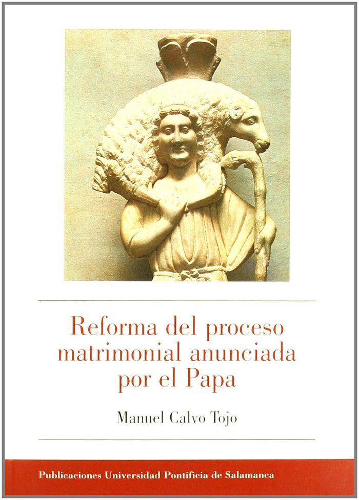 Reforma del proceso matrimonial anunciada por el Papa, de Calvo Tojo | portada del libro