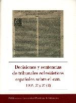 Decisiones y sentencias de tribunales elesiásticos españoles sobre el can. 1095, 2º y 3º, de Varios autores | portada del lib