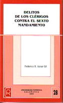 Delitos de los Clérigos contra el Sexto Mandamiento, de Aznar Gil | portada del libro