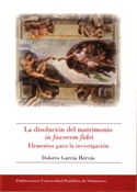 La disolución del matrimonio in favorem fidei. Elementos para la investigación, de García Hervás | portada del libro