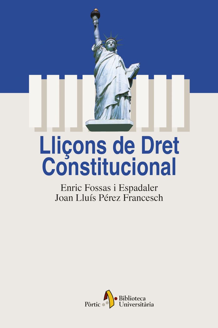 Lliçons de Dret Constitucional, de Fossas Espalader | portada del libro