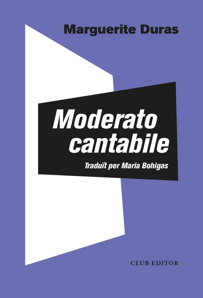 Moderato cantabile, de DURAS, MARGUERITE | portada del libro