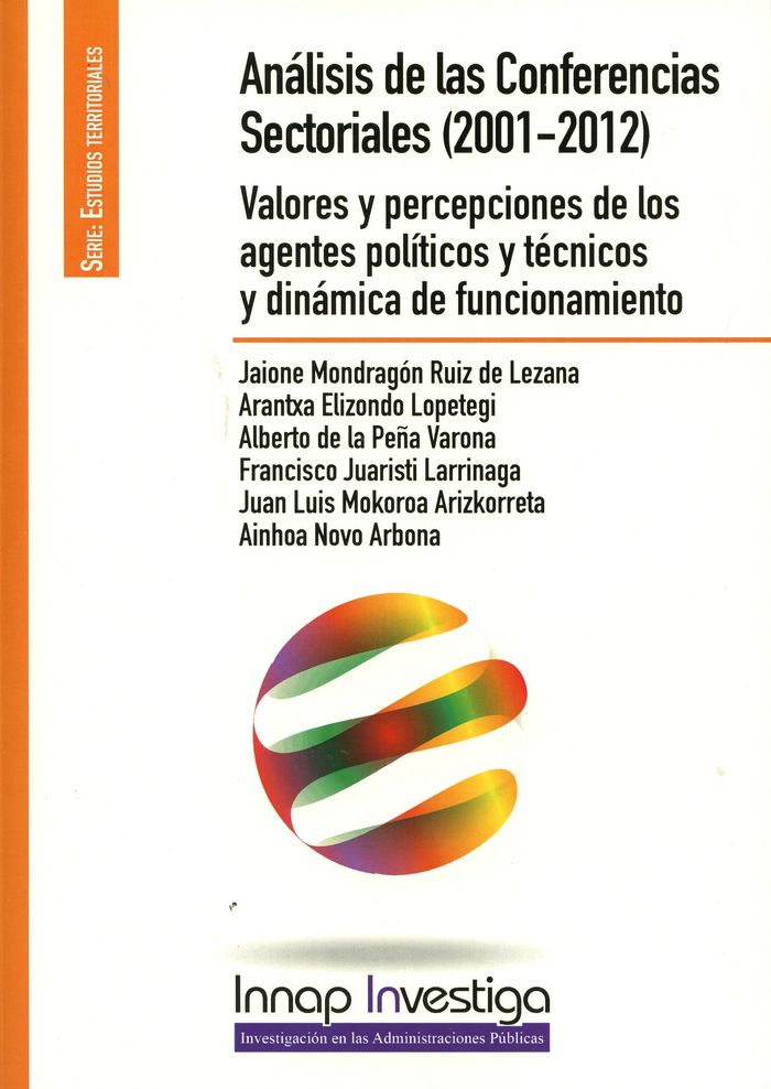 Análisis de las Conferencias Sectoriales(2001-2012), de Mondragón Ruiz de Lezana, Jaione | portada del libro