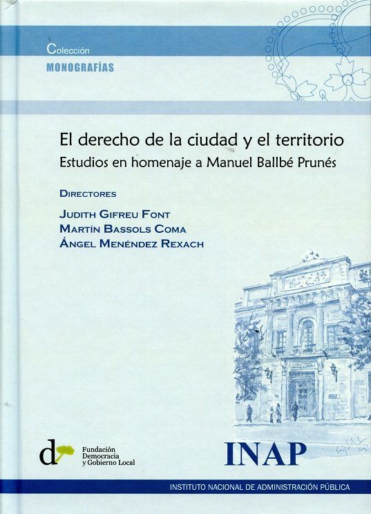 El Derecho de la ciudad y el territorio., de Gifreu Font, Judith | portada del libro