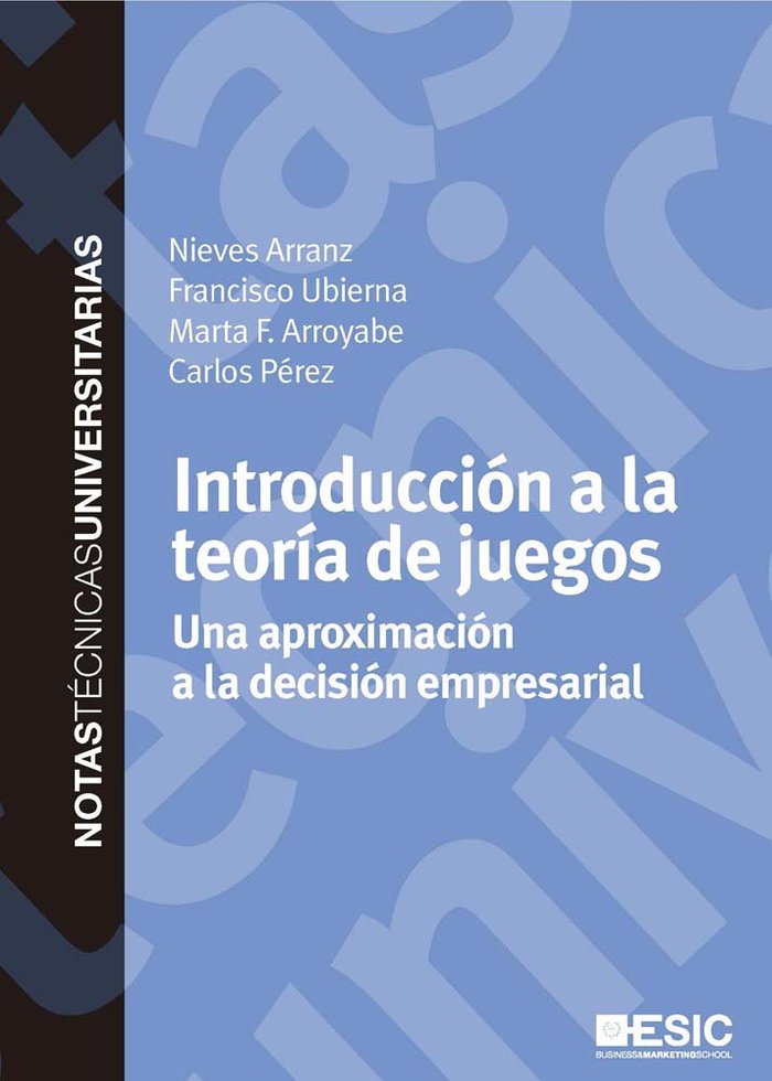 Introducción a la teoría de juegos, de Arranz Peña, Nieves | portada del libro