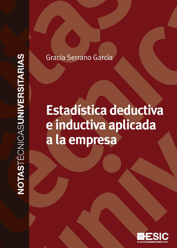 Estadística deductiva e inductiva aplicada a la empresa, de Serrano García, Gracia | portada del libro