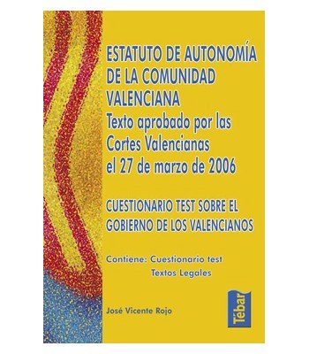 Estatuto de Autonomía de la Comunidad Valenciana, de Rojo, José Vicente | portada del libro