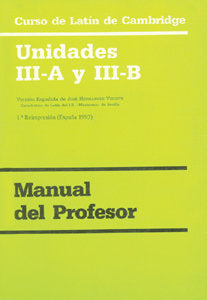 Curso de Latín de Cambridge Libro del Profesor III-A Y III-B, de Varios autores | portada del libro