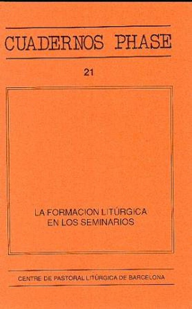 Formación litúrgica en los seminarios, de TENA, P. | portada del libro