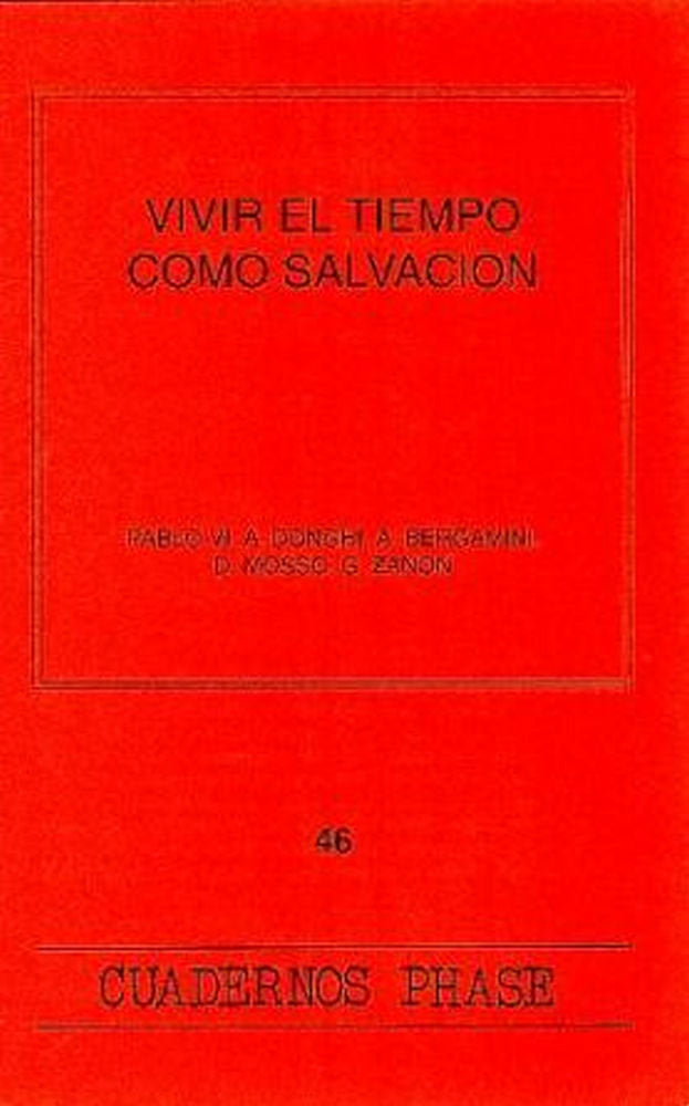 Vivir el tiempo como salvación, de DONGHI, A. | portada del libro
