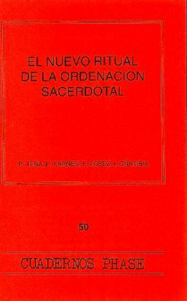 Nuevo ritual de ord.sacerdotal, de TENA, P. | portada del libro