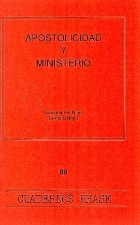 Apostolicidad y ministerio, de Pie Ninot, Salvador | portada del libro
