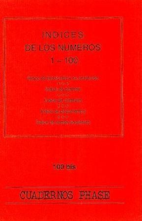 Índice de los 100 números de CPH, de Urdeix i Dordal, Josep | portada del libro