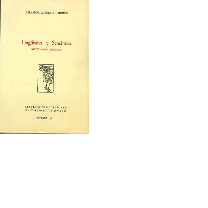 Lingüística y semántica (aproximación funcional), de Gutiérrez Ordóñez | portada del libro